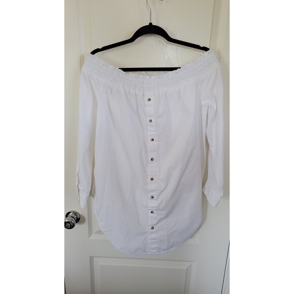 Anthro Maeve Tantira Off Shoulder Tunic Top - Picture 5 of 7